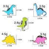 Broches 5 pcs / set mode dessin animé dinosaure émail broche mini épingles animales mignonnes vêtements de vêtements pour hommes bijoux pour hommes femmes