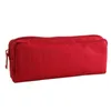 Black Canvas Pencil Case School for Boys Girls Simple Candy Color Large-capacity Stationery Cosmetic Bag RRD45