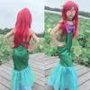Ins Girls Mermaid Princess Dress 2-10T Kids Halloween Cosplay Cosplay Baby Girl Mermaids Swimwear 3 Style Beachwear