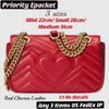 3 Sizes Marmont Collection Shoulder Bags Black Dusty Pink Brown Red White 5 Colors On Point Details Genuine Leather Crossbody272h