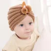 Hattar ull stickad baby turban hatt hålla varm barn flicka solid färg född mössa höst vinter barn mössor pojke