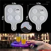 Baking Tools G5AB Beer Flight Paddle Epoxy Casting Molds Glasses Tray Resin Mold Wine Rack Silicone Mirror Gift