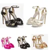 Summer Platform Rosie Sandals Luxury Brand Leather Satin Tubular Concentric Knot Elegant Ladies Bride Wedding Dress Sexy Party