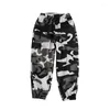 Stage Wear Kid Cool Hip Hop Clothing Streetwear Rose Camouflage Military Tactical Cargo Pants Trousers For Girl Boy Dance Costume Clothes