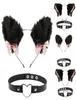 Acessórios para o cabelo Orelhas de gato Faixa para a cabeça peluda fofa com sino de arco calço de chocker fofo de cabeça de chapéu para a festa Halloween2176511