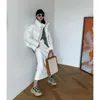 Women's Trench Coats 2023 Winter 90 White Duck Down Warm Jacket Full Of And Loose Shiny Short