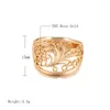 Pierścionki ślubne Grier moda pusta wzór dla grilów 585 Rose Gold Fine Ethnic Ring Vintage Party Jewelry Akcesoria