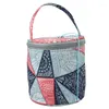 Arts And Crafts Round Knitting Bag Home Daily Storage Wool Yarn Crochet Sewing Needle Handbag Weaving Tool Tote