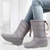 Boots Women Ankle Down Snow Waterproof Tassel Winter Shoes Warm Fur Black Female Botas Mujer 221215