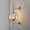 Wandlampen Moderne glazen armatuur Luminaire SCONCE LICHTING Transparante lamp Ronde Vintage binnenval VERLICHTING