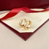 Presentes de j￳ias de moda Brincos femininos min￺sculos Earings Gold Rosa Brincho para Mulheres Brincho de Casamento