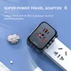 Универсальный адаптер путешествий по всему миру All in One International Waller AC Ad Ac Adapter с 5A Smart Power и 3,0A USB Type C для 200 стран 100 В-250 В