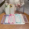 Korttransparent telefonfodral för 15 14 plus 13 11 12 Pro Mini Max XR XS Soft Bumper Clear Cover Colorful Case Cover