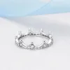 Ring aus 925er-Sterlingsilber, verzauberte Krone, klare CZ-Steine, passend für Pandora-Charm-Schmuck, Verlobung, Hochzeit, Liebhaber, Modering für Frauen256M