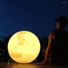 Outdoor Waterproof Moon Lawn Lamp Villa Courtyard Garden Spherical Glass Cultural Tourism / Engineering Lighting