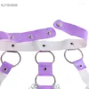 Belts Sexy Women Halter Color Body Harness Bondage Party Chain Rave Costume Clubwear Holographic Belt Pastel Gothic Suspender