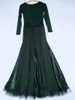 Costumes de danse modernes pour adultes noirs, robes de salle de bal pour femmes, vêtements de danse standard, robe de compétition