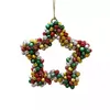 Многоцветный плоский металлический рождественский орнамент Jingle Bell Star Heart Moon Rra794