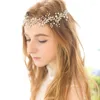 Headpieces H001 Gorgeous Handmade Wedding Tiara Pearls Rhinestone Alloy Brides Headbands Hair Jewelry Bridal Accessory