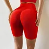 Pantaloncini attivi Senza cuciture Yoga Vita alta Compressione Allenamento Donna Sexy Bottino Controllo pancia Leggings da palestra Corsa estiva