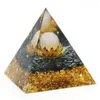 Figurines décoratives cristal naturel Orgonite pyramide décoration de la maison guérison méditation Muladhara Chakra Rose Quartz Reiki ornement