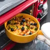 Tallrikar nordisk keramisk salladskål med handtag frukost spannmål frukt fast färg dessert soppa nudel mikrovågsugn special