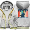 Herren Hoodies Pew Madafaka Print verdicken Jacken Herren warm halten Wolle Liner Kleidung Langarm mit Kapuze koreanischen Stil Reißverschluss Sudadera Hombre