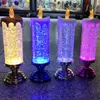 Kandelaars Kerstmis LED kaarsen batterij bediende pijler USB oplaadbare kleur veranderende glitter party home decoratie