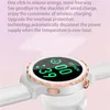 Women Smart Watch for Lady Round SmartWatch NFC AI Voice Assistente Bluetooth Call Full Screen Touch Diy Watch Face IP67 Monitor de sangue da freqüência cardíaca à prova d'água