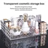 F￶rvaringsl￥dor Makeup Organiser Tray Transparent Akryl Cosmetic Display Box med handtag tydlig enkel elegant design