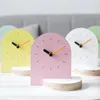 Table Clocks Modern Colorful Desk Clock Personalized Creative Wooden Decorative Home Office Silent For Study Bedroom Living Room