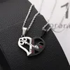 Ключевой сплайс пара подвесное ожерелье Сердце Колье модные аксессуары День святого Валентина подарок