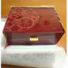 Luksusowe skrzynki zegarkowe Case Mens Aquanaut Papers Card Red Wood Box Duże dla Nautilus 5167 5711 5712 5740 5726 5980 Low 251m