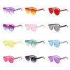 Lunettes de plein air mode ronde sans cadre randonnée femmes avec 24 couleurs gelée couleur lunettes de soleil femme Uv400