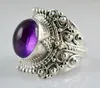 Bröllopsringar Kvinnor Fashion Ring Present Evening Party Size 6-10 Lyxig lila