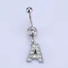 DHL Ship English LetterJewelry A-Z Allergy Prevention Human Puncure Women's Jewelry BellyButton Nail Belly Button Ring Snabb säljer igenom