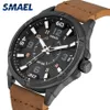 2020 Smael Men's Casual Watch Relojes Hombre 2019 Top Brand Sl-9102 Watch Men Simple Quartz Watches with Leather Relogio MASC266B