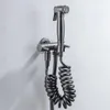 Bathroom Sink Faucets & Cold Bidet Brass Rotating Toilet Shower Blow-Fed Spray Gun Nozzle Balcony Mixer Tap Wall Mount Grey