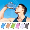 Water Bottles 350-420ML Flat Plastic Drinking Cup Bottle Portable Travel Paper Pad Drinks Kettle Notebook For Camping