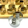 Baking Moulds 0-9 Numbers Cookie Cutter Set Stainless Steel 9 Piece Biscuit Fondant Pastry Bread Cake Decorating Cutters