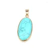 Charms Natural Semi Precious Stone Pendant Egg Shape Hemming 13 Materials Making Necklaces Bracelets And Earrings For DIY