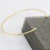 Bangle Fashion Lady Cuff Open Pulseras Mujer Harajuku Minimalistische armband voor dames sieraden Girl cadeau met delicate doos