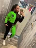 Plus la taille 3XL Sweatsuits Femmes Automne Hiver Survêtements À Manches Longues B Vestes Pantalons Deux Pièces Ensemble Assorti Patchwork Tenues Casual Sportswear Vêtements 9088