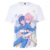 T-shirt da uomo 3D Cute Girl Mairimashita Iruma Kun Primavera ed estate Stile Preppy Abbigliamento da strada per donna T-shirt retrò per giovani