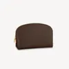 Luxurys Women Cosmetic bag Designers Wallet Classic Leather zipper maquillage sacs mode cas marron fleur embrayage sac à main femme Stora2431