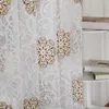 Vorhang aus Tüll, Voile, Fensterbehandlungen, Vorhänge, geometrische Blumen, modern, durchsichtig, für Wohnzimmer, Schlafzimmer, Küche