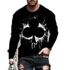Men's T Shirts Plum 2 Print Long-Sleeve T-shirt Round Neck Casual European And American Fashion Spring O