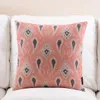 Pillow Linen Cober casa decorativa rosa cinza ikat abstrato case geométrica 45cm