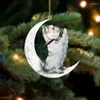 Noel Dekorasyonları Köpek Süsleri Ağaç Asma Kolyeler Pencereleri veya Kapılarda Evcil Hayvan