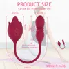 Articoli di bellezza 2 in 1 Vibratore a rose Stimolatore per leccare la lingua femminile Stimolatore per clitoride 10 modalità Dildo vibrante per uovo vibrante per donne Prodotto sexy per adulti